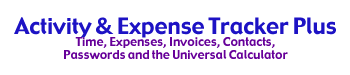 Activity & Expense Tracker allows self-employed professionals, or small businesses, to keep track of their time, and expenses for any number of users and projects.