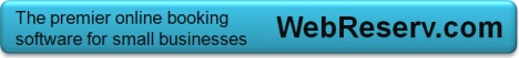 Get your business online today with WebReserv.com booking calendar
